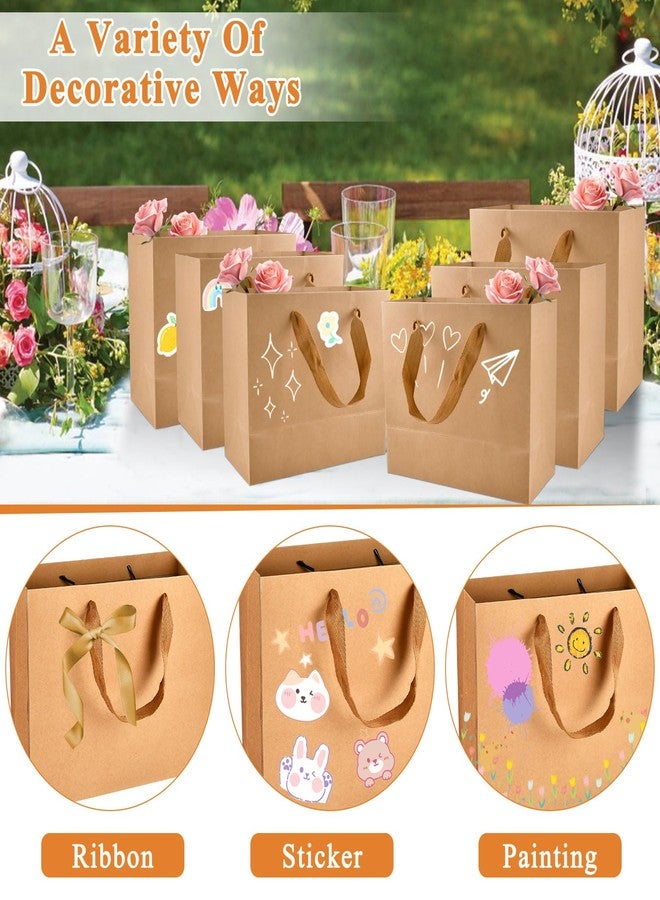Lainballow 20 Pcs Brown Paper Gift Bags With Ribbon Handles - 4 Assorted Sizes Kraft Merchandise Bags for Business, Boutique, Retail, Holiday, Party - Image 5